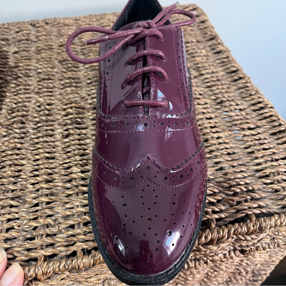 Asos Manic Burgundy Lace-up brogues - Size UK 5 - Picture 7 of 11